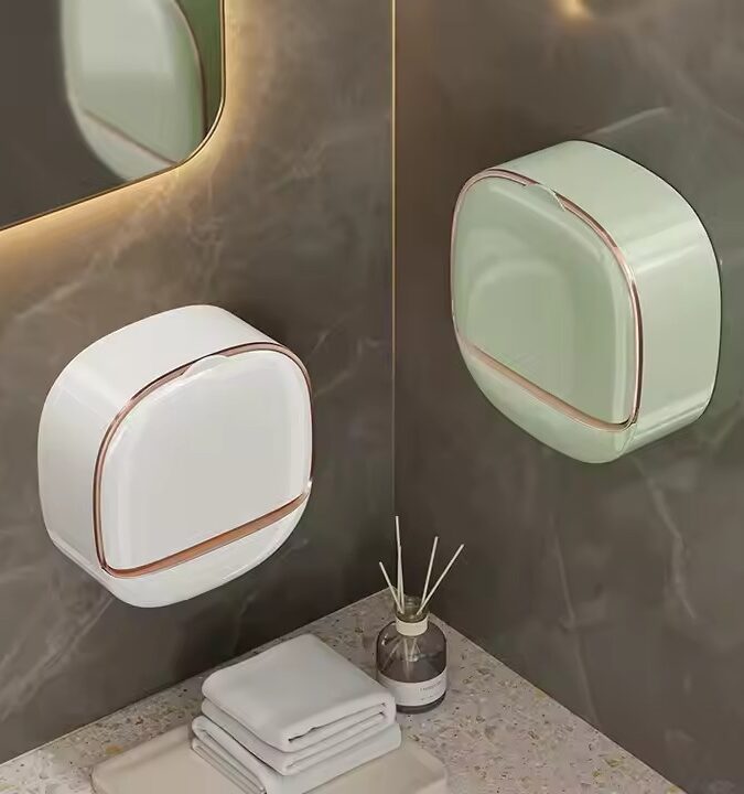 Wall-Mounted Soap Holder – Self-Draining, Waterproof, and Durable Soap Dish for Bathroom & Kitchen, No-Drill Installation, Keeps Soap Dry & Mess-Free