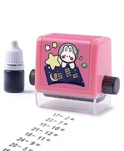 Math Roller Stamp for Addition Subtraction Multiplication Division, Roller Number Digital Teaching Stamp, Math Practice Rolling Stamp