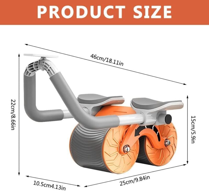 New AB Roller with Built-in Mobile Stand & Timer – Adjustable Core Workout Equipment for Home Gym & Strength Training - Image 2