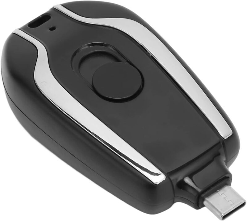 Small Portable Emergency Keychain Power Bank – Ultra-Compact Mini Backup Charger for Smartphones & USB Devices, Perfect for Travel & Emergency Use
