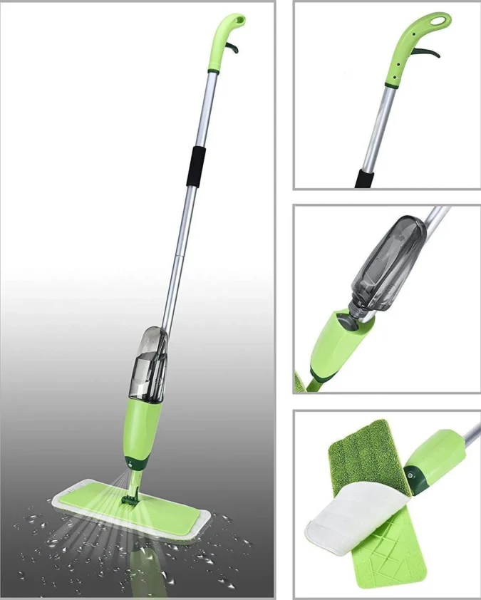 Heavy-Duty Squeeze Sponge Mop for Floor Cleaning – Self-Wringing, Super Absorbent, Adjustable Handle & Easy-to-Use for Home, Kitchen & Commercial Use