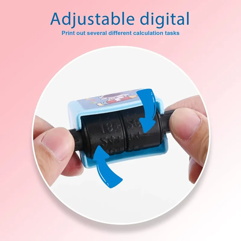Math Roller Stamp for Addition Subtraction Multiplication Division, Roller Number Digital Teaching Stamp, Math Practice Rolling Stamp - Image 5
