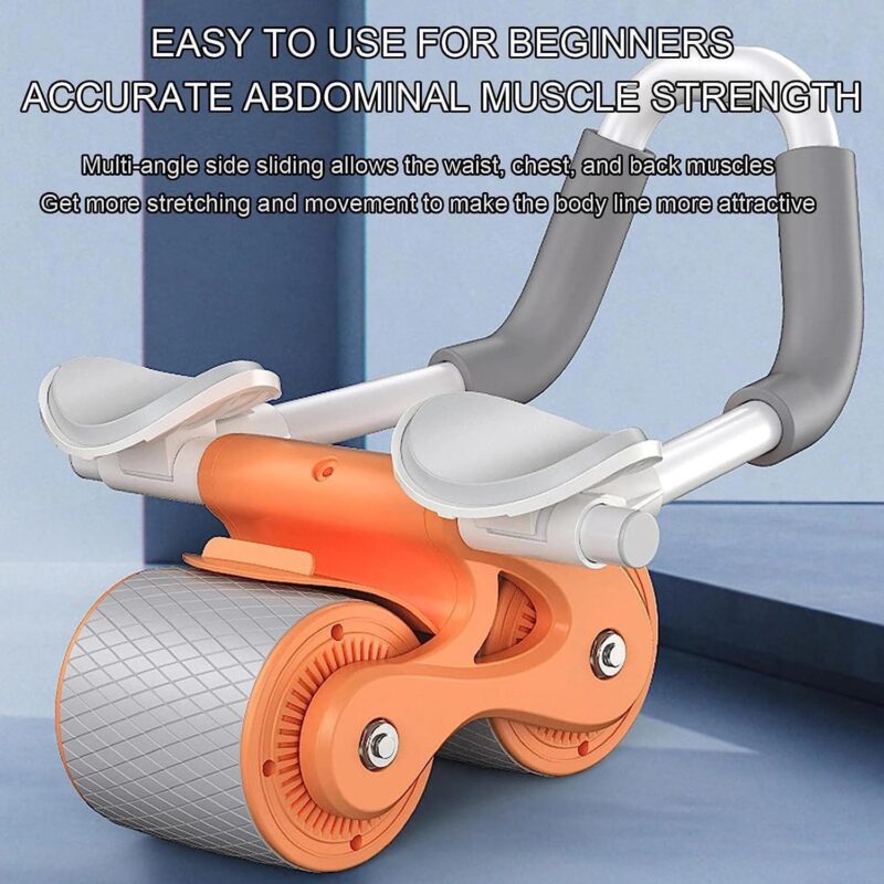 New AB Roller with Built-in Mobile Stand & Timer – Adjustable Core Workout Equipment for Home Gym & Strength Training - Image 5