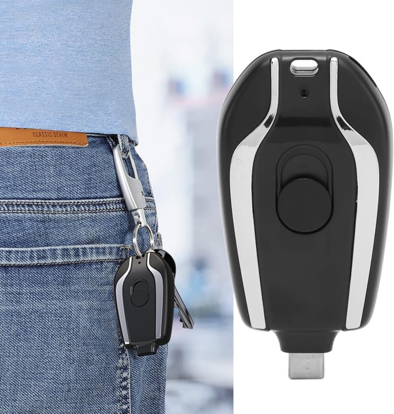 Small Portable Emergency Keychain Power Bank – Ultra-Compact Mini Backup Charger for Smartphones & USB Devices, Perfect for Travel & Emergency Use - Image 4