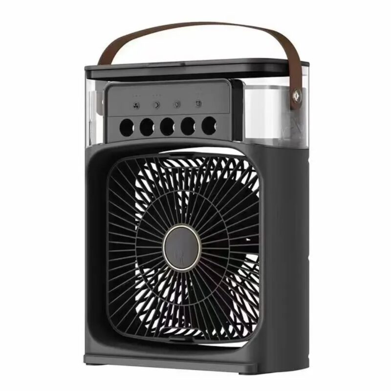Portable USB Air Cooler Fan with Humidifier, LED Light & Adjustable Speed – Personal Mini AC for Home & Travel - Image 4